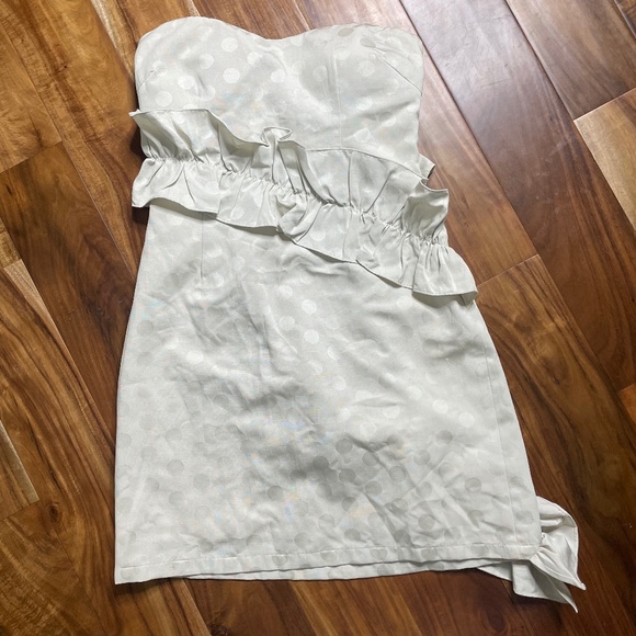 FUMBLING FOE Polka Dot Strapless Cocktail Dress - Picture 1 of 3